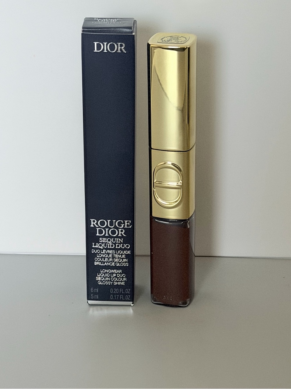 Dior Rouge Dior Sequin Liquid Duo Lipstick Gloss-NIB
